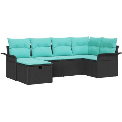 vidaXL Zestaw Sof na Ogród z poduszką 6 pcs Polirattan vidaXL Zestaw Sof na Ogród z poduszką 6 pcs Polirattan