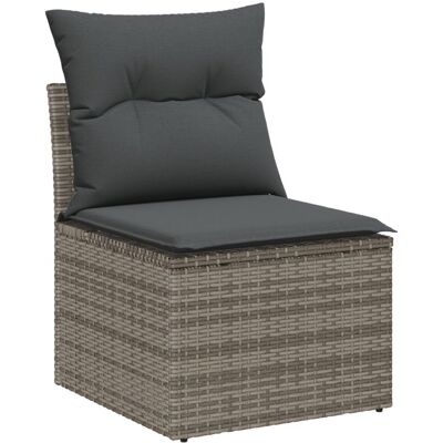 vidaXL Zestaw Sofas Ogrodowych 8 Elementów Szary Rattan Nowoczesny vidaXL Zestaw Sofas Ogrodowych 8 Elementów Szary Rattan Nowoczesny