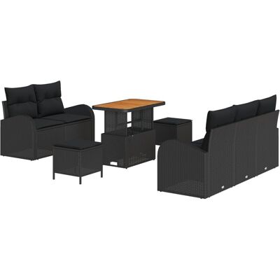 vidaXL Zestaw Sofy Ogrodowej z Poduszkami Czarny Poli Rattan Akacja, vidaXL Sofa Ogrodowa 2-osobowa z Przechowalnią i Poduszkami Czarny Poli Rattan,.. vidaXL Zestaw Sofy Ogrodowej z Poduszkami Czarny Poli Rattan Akacja, vidaXL Sofa Ogrodowa 2-osobowa z Przechowalnią i Poduszkami Czarny Poli Rattan,..