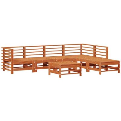 vidaXL Zestaw wypoczynkowy w ogrodzie 7 pcs Woskowy Brąz vidaXL Zestaw wypoczynkowy w ogrodzie 7 pcs Woskowy Brąz