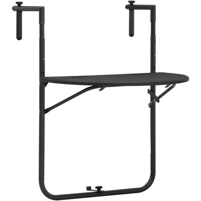 VMP Wiszący stolik balkonowy, brązowy, 60x64x83,5 cm, plastikowy VMP Wiszący stolik balkonowy, brązowy, 60x64x83,5 cm, plastikowy