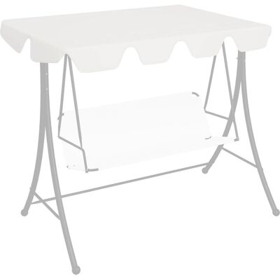 VMP Zadaszenie do huśtawki ogrodowej, białe, 150/130x105/70 cm VMP Zadaszenie do huśtawki ogrodowej, białe, 150/130x105/70 cm