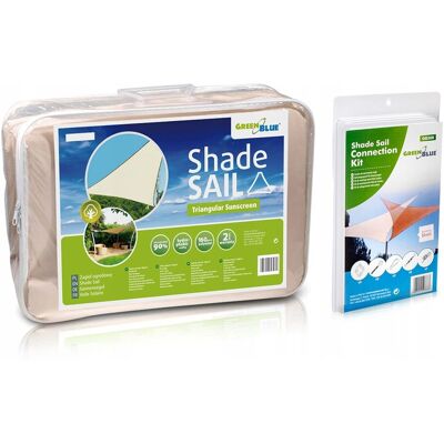 GREENBLUE Żagiel ogrodowy zacieniacz UV poliester 5m trójkąt hydrofobowa powierzchnia GREENBLUE Żagiel ogrodowy zacieniacz UV poliester 5m trójkąt hydrofobowa powierzchnia