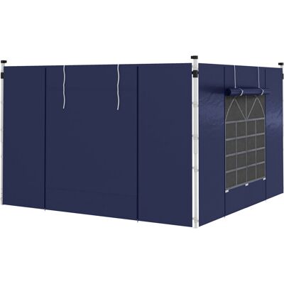Zestaw 2 ścianek bocznych Outsunny do altany 3x3/3x6 m, ściana boczna z oknem i zapięciem na rzep, wodoodporne ściany boczne z tkaniny Oxford, jako .. Zestaw 2 ścianek bocznych Outsunny do altany 3x3/3x6 m, ściana boczna z oknem i zapięciem na rzep, wodoodporne ściany boczne z tkaniny Oxford, jako ..