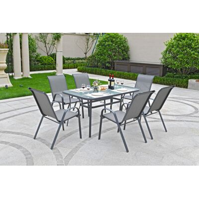 Focus Garden Zestaw Mebli Ogrodowych Bologna 150/6 Light Grey Focus Garden Zestaw Mebli Ogrodowych Bologna 150/6 Light Grey