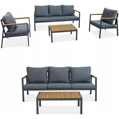 Focus Garden Zestaw Mebli Ogrodowych EDISON Komplet Wypoczynkowy Stół Sofa na Taras grey Focus Garden Zestaw Mebli Ogrodowych EDISON Komplet Wypoczynkowy Stół Sofa na Taras grey