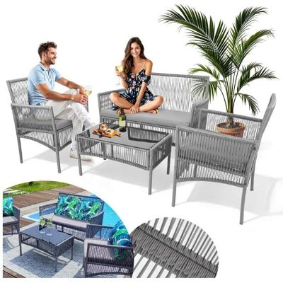 Domarex Zestaw Mebli Ogrodowych Komplet Sofa Stolik Fotele Meble Acapulco Na Ogród Domarex Zestaw Mebli Ogrodowych Komplet Sofa Stolik Fotele Meble Acapulco Na Ogród