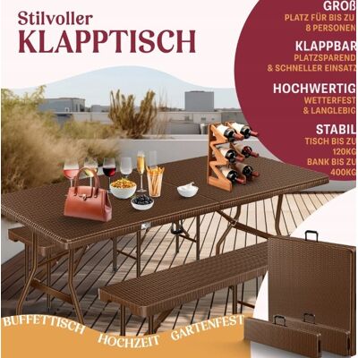 Zestaw mebli ogrodowych rattan KESSER brązowy 3 el. Zestaw mebli ogrodowych rattan KESSER brązowy 3 el.
