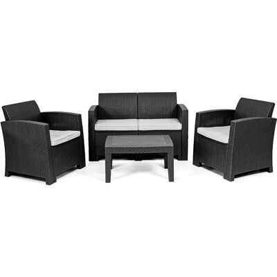 Zestaw mebli ogrodowych Sapphire ST-1540 Boston - stolik + sofa + 2 fotele Zestaw mebli ogrodowych Sapphire ST-1540 Boston - stolik + sofa + 2 fotele