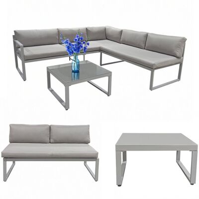 JUMI Zestaw MEBLI ogrodowych SOFA aluminiowa modułowa MODUŁOWY ogrodowe na TARAS JUMI Zestaw MEBLI ogrodowych SOFA aluminiowa modułowa MODUŁOWY ogrodowe na TARAS