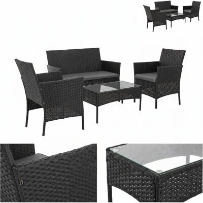 Inny producent Zestaw Mebli Ogrodowych Technorattan na Taras z Sofa i Stolikiem Inny producent Zestaw Mebli Ogrodowych Technorattan na Taras z Sofa i Stolikiem