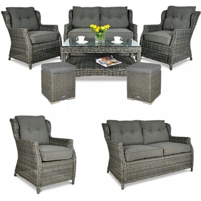 Focus Garden Zestaw Mebli Ogrodowych Wypoczynkowych Technorattan TRIVENTO Sofa na Taras Focus Garden Zestaw Mebli Ogrodowych Wypoczynkowych Technorattan TRIVENTO Sofa na Taras