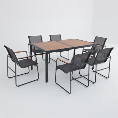 Zestaw Mebli Ogrodowych Ze Stołem Harlem Antracyt Patio Zestaw Mebli Ogrodowych Ze Stołem Harlem Antracyt Patio