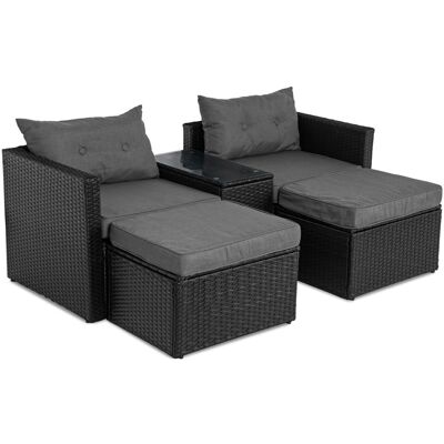 Zestaw modułowych mebli ogrodowych Sapphire ST-1320 Daco - 5 elementów, poduszki Zestaw modułowych mebli ogrodowych Sapphire ST-1320 Daco - 5 elementów, poduszki
