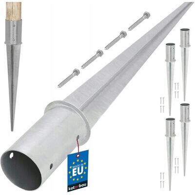IKRA ZESTAW PODSTAWA SŁUPA FI 80 MM WBIJANA WSPORNIK KOTWA STAL OCYNKOWANA 4 SZT IKRA ZESTAW PODSTAWA SŁUPA FI 80 MM WBIJANA WSPORNIK KOTWA STAL OCYNKOWANA 4 SZT