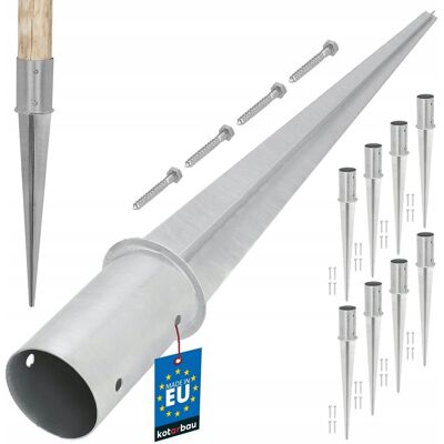 IKRA ZESTAW PODSTAWA SŁUPA FI 80 MM WBIJANA WSPORNIK KOTWA STAL OCYNKOWANA 8 SZT IKRA ZESTAW PODSTAWA SŁUPA FI 80 MM WBIJANA WSPORNIK KOTWA STAL OCYNKOWANA 8 SZT