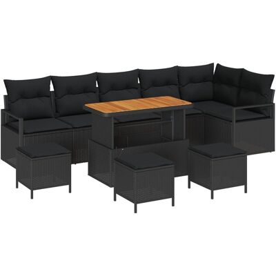 Zestaw Sof Ogrodowych vidaXL 10 Elementów z Poduszkami Czarny Polirattan Akacja, Sofa Ogrodowa vidaXL 2-osobowa z Magazynem i Poduszkami Czarny Poli.. Zestaw Sof Ogrodowych vidaXL 10 Elementów z Poduszkami Czarny Polirattan Akacja, Sofa Ogrodowa vidaXL 2-osobowa z Magazynem i Poduszkami Czarny Poli..