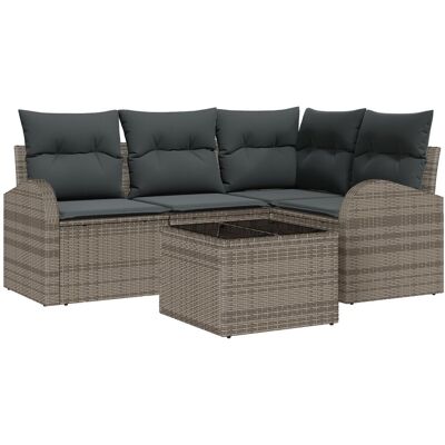 Zestaw sof ogrodowych vidaXL 4-elementowy z poduszkami czarny poli rattan, Sofa ogrodowa vidaXL dla dwóch osób z miejscem do przechowywania i podusz.. Zestaw sof ogrodowych vidaXL 4-elementowy z poduszkami czarny poli rattan, Sofa ogrodowa vidaXL dla dwóch osób z miejscem do przechowywania i podusz..