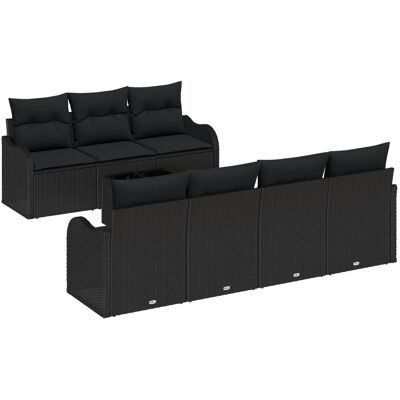 Zestaw sof ogrodowych vidaXL 8 elementów z poduszkami Czarny Polirattan, Sofa ogrodowa vidaXL 2-osobowa z miejscem do przechowywania i poduszkami Cz.. Zestaw sof ogrodowych vidaXL 8 elementów z poduszkami Czarny Polirattan, Sofa ogrodowa vidaXL 2-osobowa z miejscem do przechowywania i poduszkami Cz..
