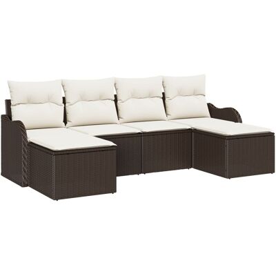 Zestaw sof ogrodowych vidaXL w 6 częściach z poduszkami brązowy rattan PE, Sofa ogrodowa vidaXL dla 2 osób z przechowywaniem i poduszkami brązowy ra.. Zestaw sof ogrodowych vidaXL w 6 częściach z poduszkami brązowy rattan PE, Sofa ogrodowa vidaXL dla 2 osób z przechowywaniem i poduszkami brązowy ra..