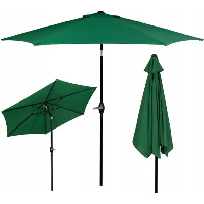 Springos Duży Parasol Ogrodowy Składany Zielony Łamany Mocny 260cm Z Korbą Solidny Springos Duży Parasol Ogrodowy Składany Zielony Łamany Mocny 260cm Z Korbą Solidny