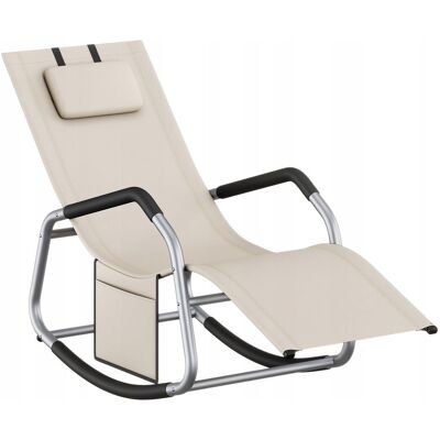 Inny producent Fotel Bujany Songmics Ogrodowy Leżak Regulowany Zagłówek Beżowy Inny producent Fotel Bujany Songmics Ogrodowy Leżak Regulowany Zagłówek Beżowy