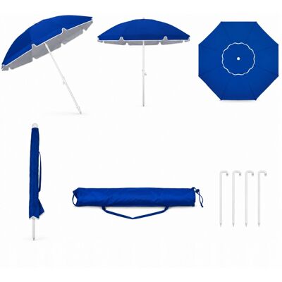 Amazon PARASOL PLAŻOWY REGULOWANY ŁAMANY NA BALKON OGRÓD TADAR NIEBIESKI 200 CM Amazon PARASOL PLAŻOWY REGULOWANY ŁAMANY NA BALKON OGRÓD TADAR NIEBIESKI 200 CM