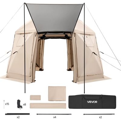 Vevor Pawilon ogrodowy altana moskitiera namiot ekspresowy 3.96 x 3.96 m beżowy Vevor Pawilon ogrodowy altana moskitiera namiot ekspresowy 3.96 x 3.96 m beżowy