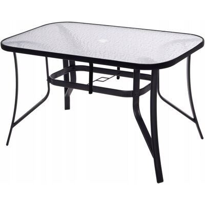 Springos Stół Ogrodowy Szklany Duży 150x90cm Meble Na Taras Ogród Tarasowy Balkonowy Springos Stół Ogrodowy Szklany Duży 150x90cm Meble Na Taras Ogród Tarasowy Balkonowy
