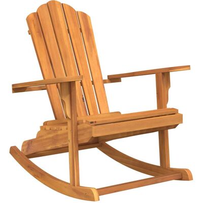 vidaXL Ogrodowy fotel bujany Adirondack, lite drewno tekowe vidaXL Ogrodowy fotel bujany Adirondack, lite drewno tekowe