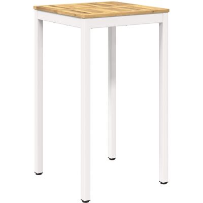 vidaXL Stół barowy ogrodowy Biały 60 x 60,5 x 105 cm vidaXL Stół barowy ogrodowy Biały 60 x 60,5 x 105 cm