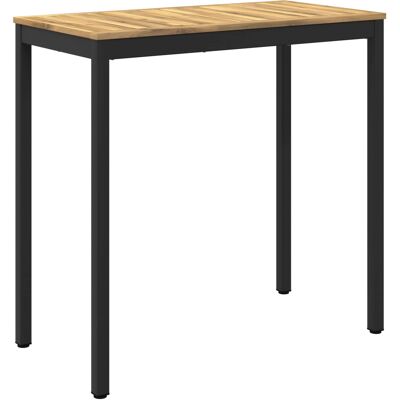 vidaXL Stół barowy ogrodowy biały i czarny 108,5 x 55 x 105 cm vidaXL Stół barowy ogrodowy biały i czarny 108,5 x 55 x 105 cm