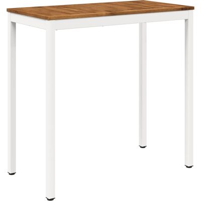 vidaXL Stół barowy ogrodowy Naturalne i białe 108,5 x 55 x 105 cm vidaXL Stół barowy ogrodowy Naturalne i białe 108,5 x 55 x 105 cm