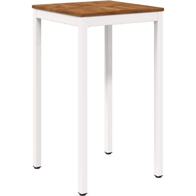 vidaXL Stół barowy ogrodowy Naturalne i białe 60 x 60,5 x 105 cm vidaXL Stół barowy ogrodowy Naturalne i białe 60 x 60,5 x 105 cm