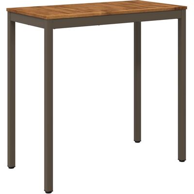 Vidaxl Stół Barowy Ogrodowy Naturalny I Kawowy 108,5 X 55 X 105 Cm Vidaxl Stół Barowy Ogrodowy Naturalny I Kawowy 108,5 X 55 X 105 Cm