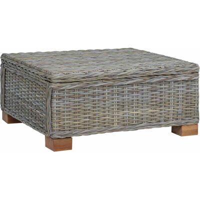vidaXL Stolik kawowy GENDT Naturalny rattan Kubu Szary 67 x 60 x 30 cm vidaXL Stolik kawowy GENDT Naturalny rattan Kubu Szary 67 x 60 x 30 cm