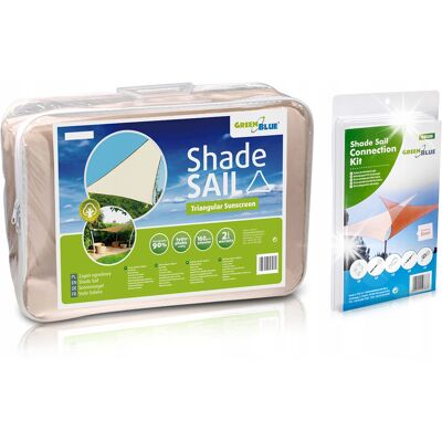 GREENBLUE Żagiel ogrodowy zacieniacz UV trójkąt 3,6m kremowy hydrofobowa powierzchnia GREENBLUE Żagiel ogrodowy zacieniacz UV trójkąt 3,6m kremowy hydrofobowa powierzchnia