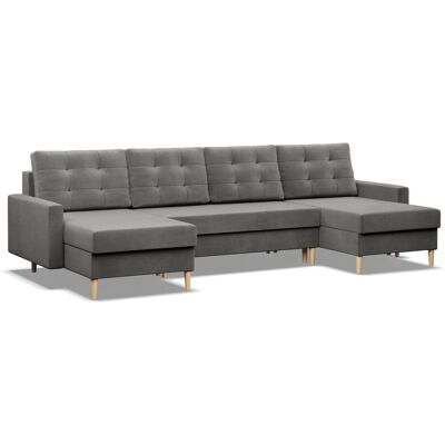 Mebligo - Blank - Grafitowo-szary - Funkcja spania - Sofa narożna Mebligo - Blank - Grafitowo-szary - Funkcja spania - Sofa narożna