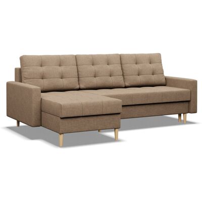 Mebligo - Canapé d'angle 4 places - Brązowy - Polyester - Sofa Mebligo - Canapé d'angle 4 places - Brązowy - Polyester - Sofa