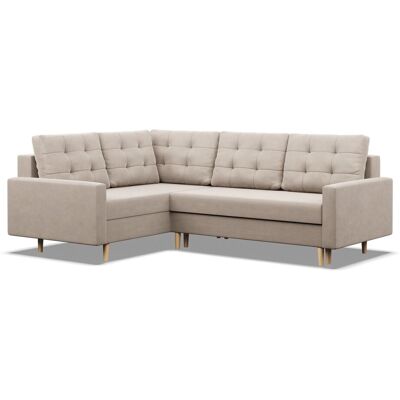 Mebligo Blank Beige 5 miejsc Rozkładany tapczan 140x200 Sofa Mebligo Blank Beige 5 miejsc Rozkładany tapczan 140x200 Sofa