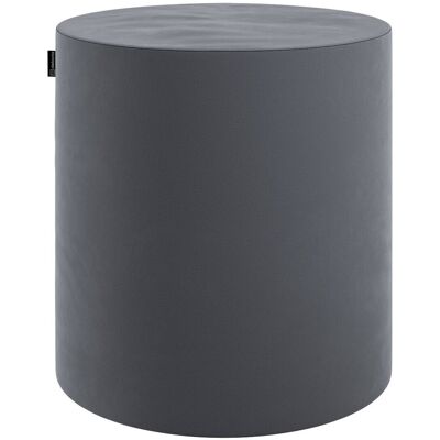 Puf Barrel DEKORIA Velvet, grafitowy szary, ø40 Puf Barrel DEKORIA Velvet, grafitowy szary, ø40