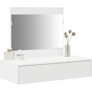 vidaXL Biały MDF 83 x 40 x 70 cm Lustro Toaletka - Lustro vidaXL Biały MDF 83 x 40 x 70 cm Lustro Toaletka - Lustro