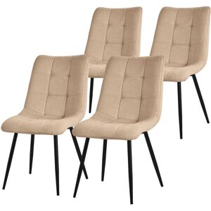 ML-DESIGN Zestaw Jasnobrązowych Krzeseł do Jadalni - Wygodne i Nowoczesne ML-DESIGN Zestaw Jasnobrązowych Krzeseł do Jadalni - Wygodne i Nowoczesne