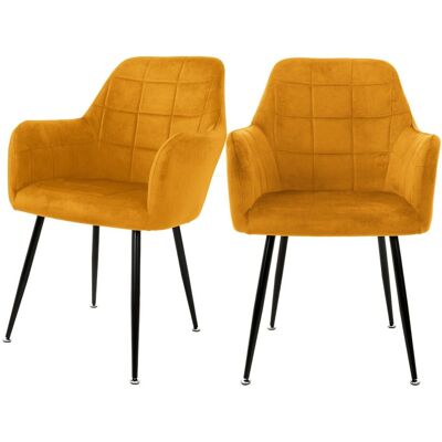 ML-DESIGN Krzesła do jadalni z oparciem i podłokietnikami Zestaw 2 turkusowych aksamitnych obić z metalowymi nogami ML Design ML-DESIGN Krzesła do jadalni z oparciem i podłokietnikami Zestaw 2 turkusowych aksamitnych obić z metalowymi nogami ML Design