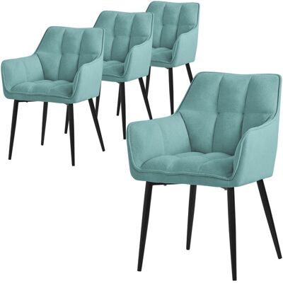 ML-Design zestaw 4 krzeseł do jadalni w tkaninie ręcznikowej, petrol, krzesło kuchenne z grubym tapicerowanym siedziskiem i metalowymi nogami, krzes.. ML-Design zestaw 4 krzeseł do jadalni w tkaninie ręcznikowej, petrol, krzesło kuchenne z grubym tapicerowanym siedziskiem i metalowymi nogami, krzes..