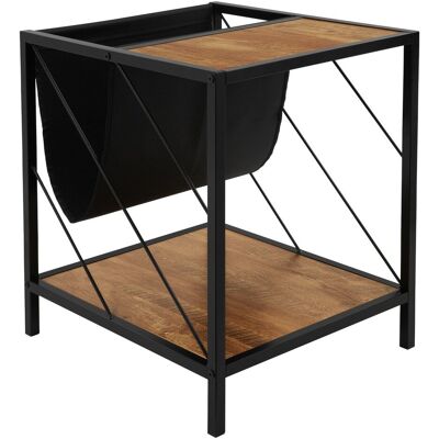 ML-DESIGN Stolik Boczny 48X43X54 Cm, Brazowy W Rustykalnym Debie, Drewniany Stolik Pod Sofe ML-DESIGN Stolik Boczny 48X43X54 Cm, Brazowy W Rustykalnym Debie, Drewniany Stolik Pod Sofe