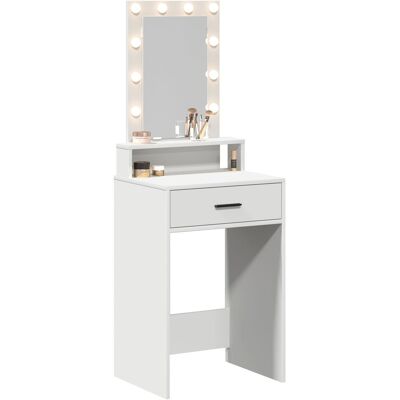 vidaXL Biały MDF Drewno 50 x 41 x 140 cm Lustro Toaletka vidaXL Biały MDF Drewno 50 x 41 x 140 cm Lustro Toaletka