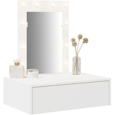 vidaXL Biały MDF 60 x 40 x 70 cm Nowoczesny prostokątny stolik do makijażu vidaXL Biały MDF 60 x 40 x 70 cm Nowoczesny prostokątny stolik do makijażu