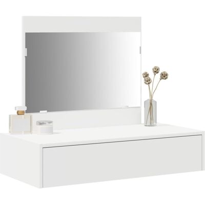 vidaXL Biały MDF 83 x 40 x 70 cm Lustro Toaletka - Lustro vidaXL Biały MDF 83 x 40 x 70 cm Lustro Toaletka - Lustro