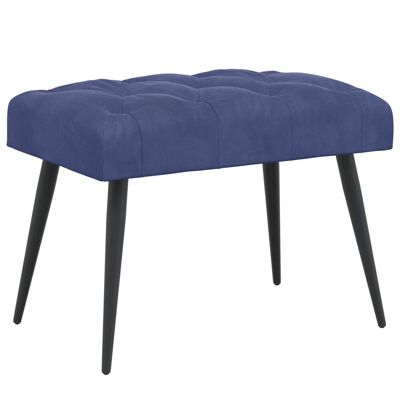 vidaXL Ławka z guzikami Niebieski policyjny 60 x 40 x 45 cm Welur vidaXL Ławka z guzikami Niebieski policyjny 60 x 40 x 45 cm Welur